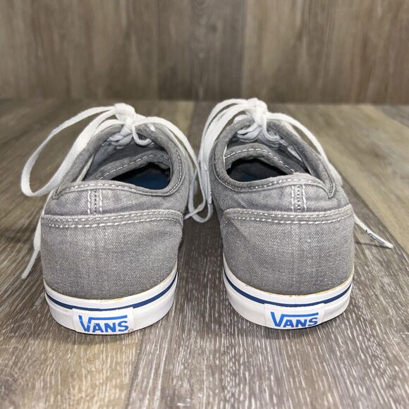 Vans Gray Blue White Sneaker Skate Shoes Low Profile Low Top Women’s US Size 6.5 - Picture 7 of 11